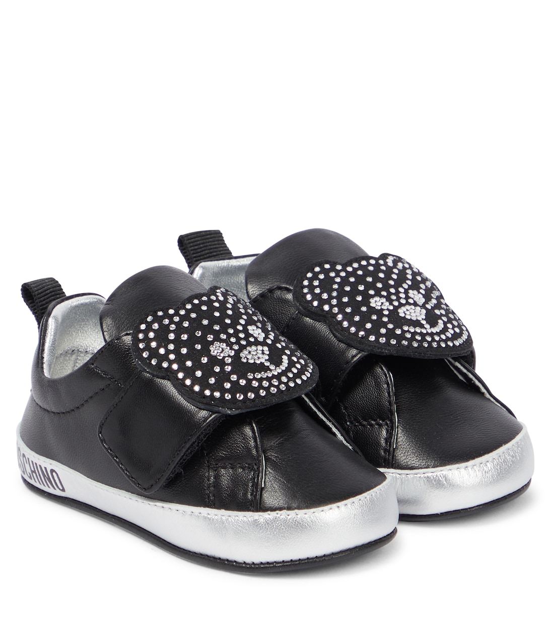 Bébé – Baskets en cuir à ornements | Moschino Kids