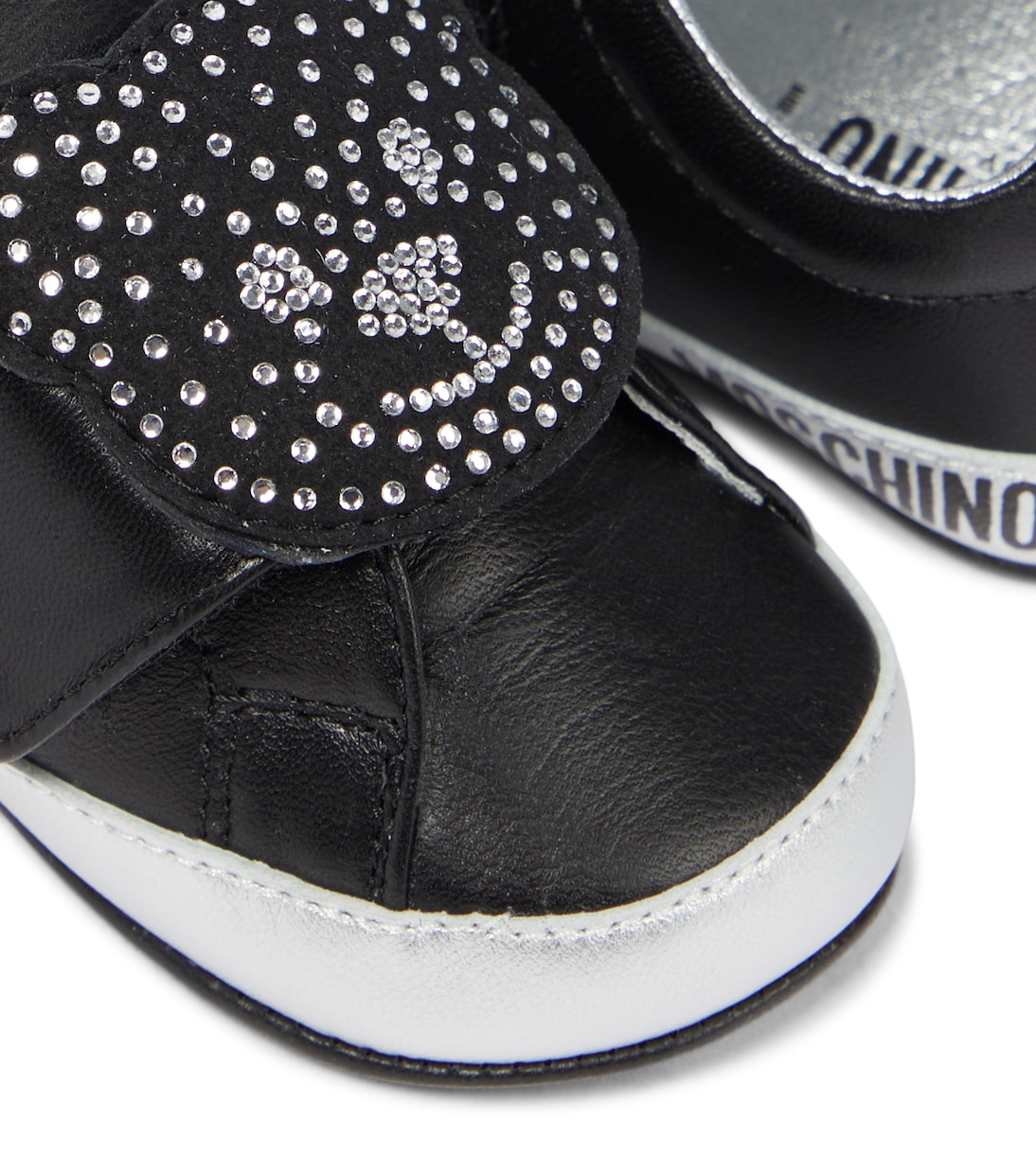 Bébé – Baskets en cuir à ornements | Moschino Kids