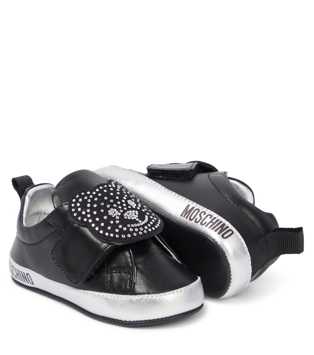Bébé – Baskets en cuir à ornements | Moschino Kids