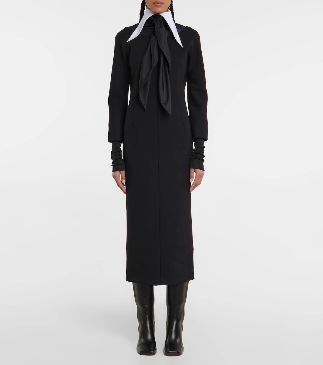Tulip wool-blend midi dress | The Row
