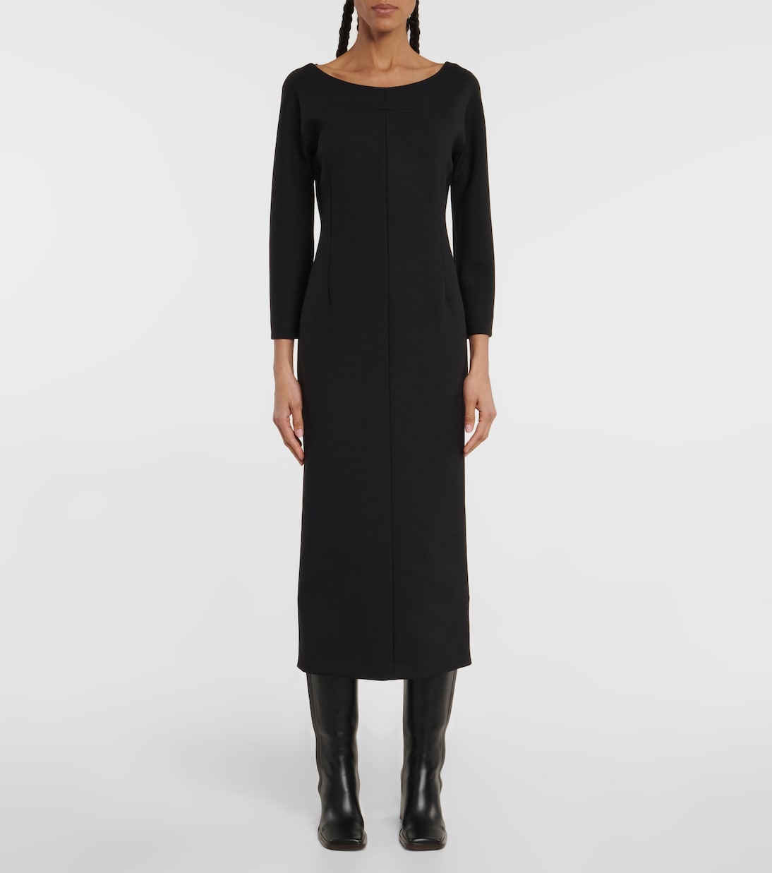 Tulip wool-blend midi dress | The Row