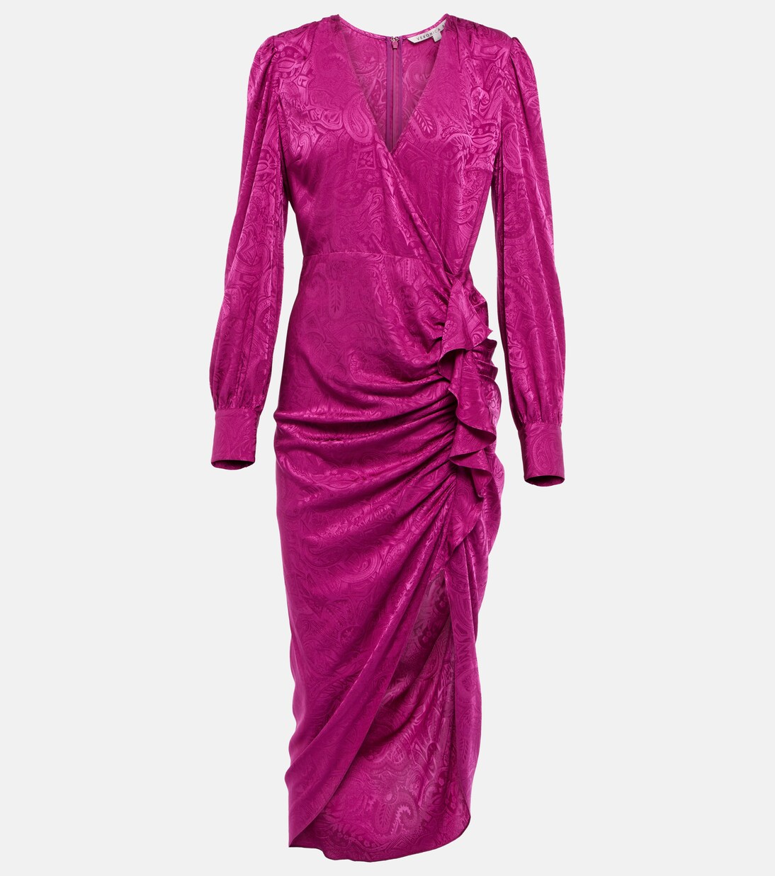 Weiss jacquard ruffle dress | Veronica Beard