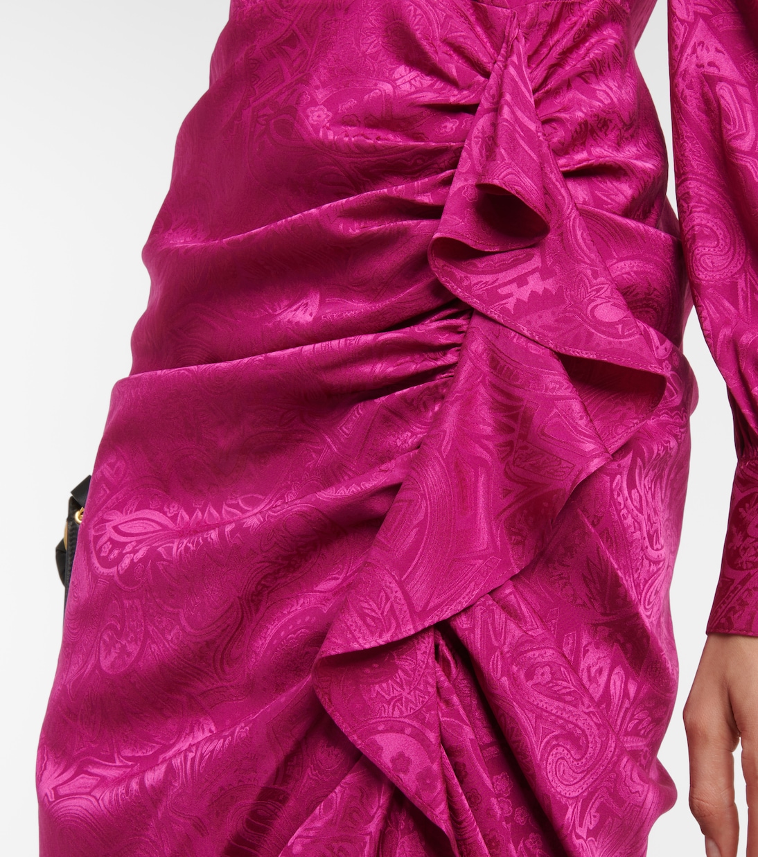Weiss jacquard ruffle dress | Veronica Beard