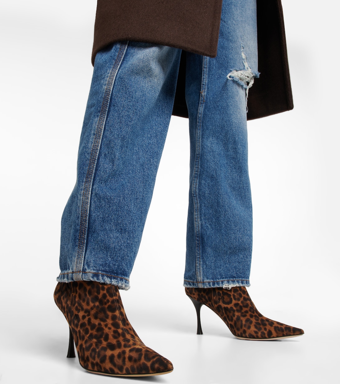 Dasha animal-print leather ankle boots | Gianvito Rossi