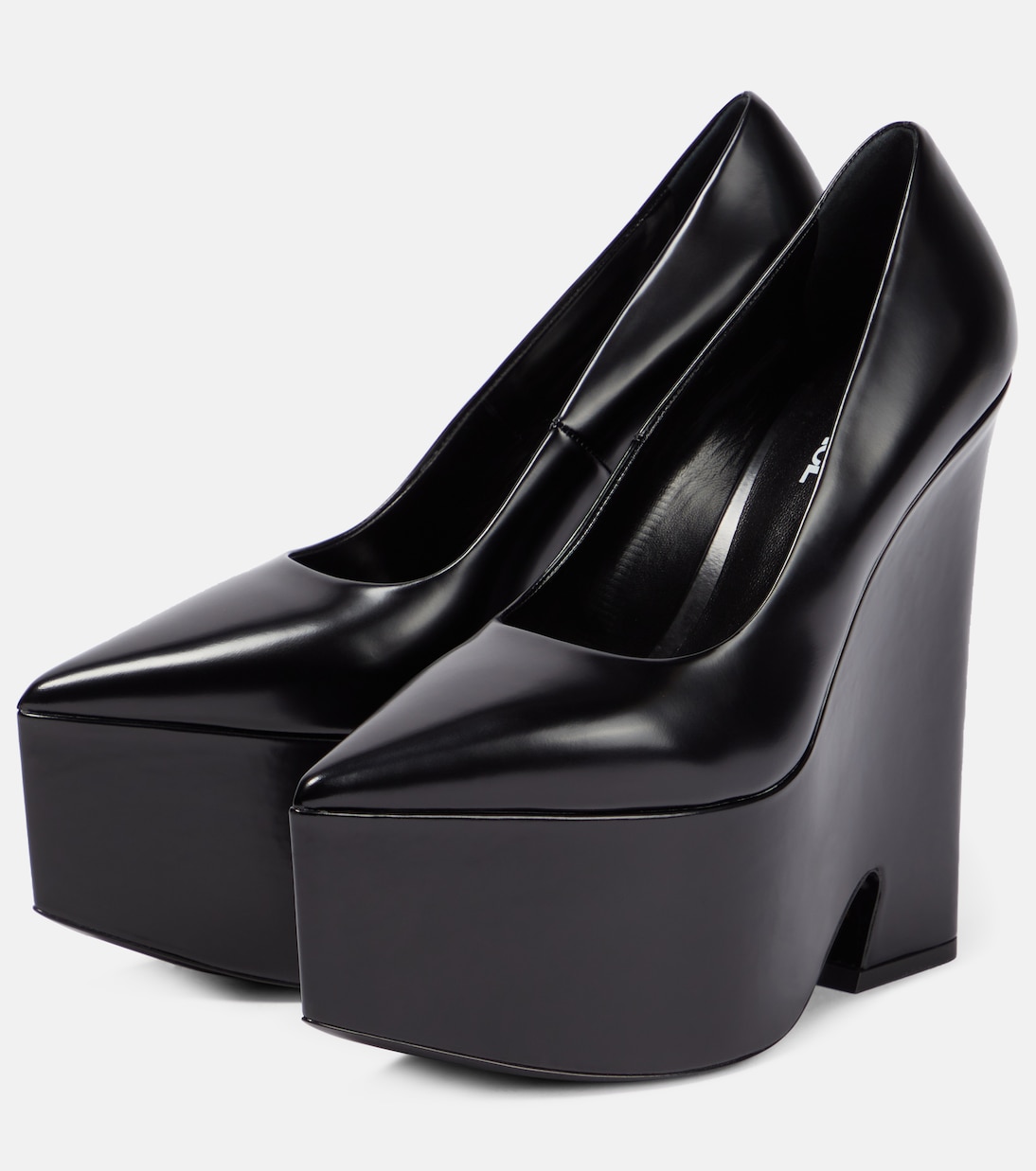 Tempest leather platform pumps | Versace