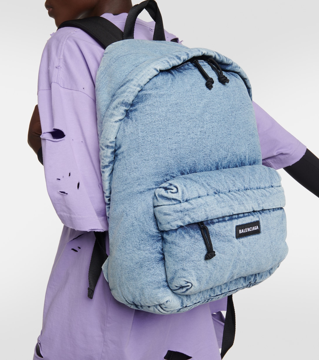 Sac à dos en denim matelassé | Balenciaga