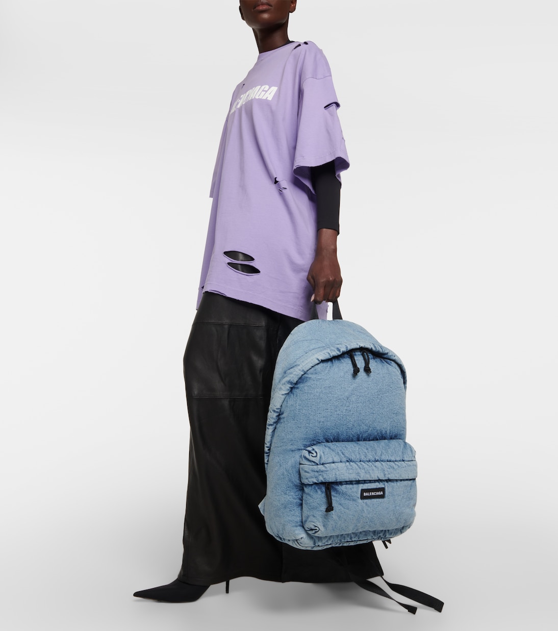 Sac à dos en denim matelassé | Balenciaga