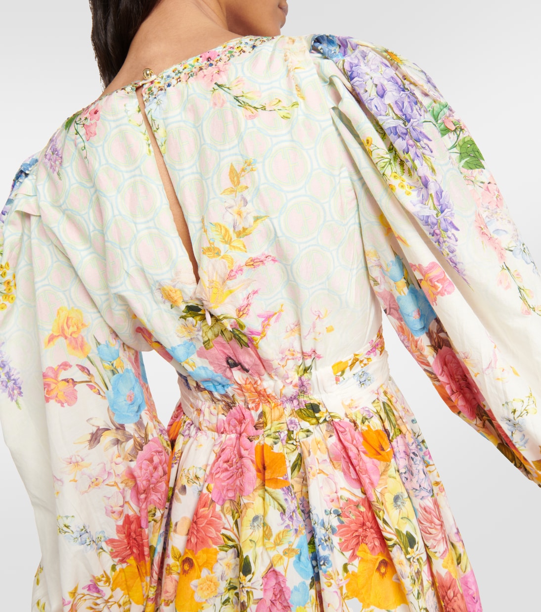 Sunlight Symphony cotton and silk minidress | Camilla