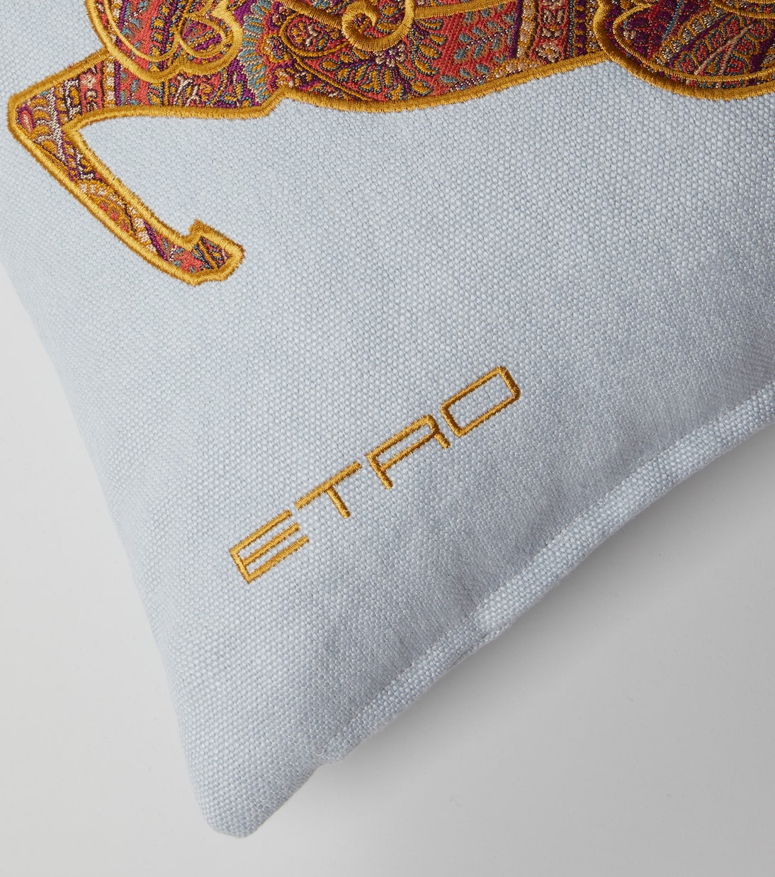 Coussin Pegaso brodé en lin | Etro