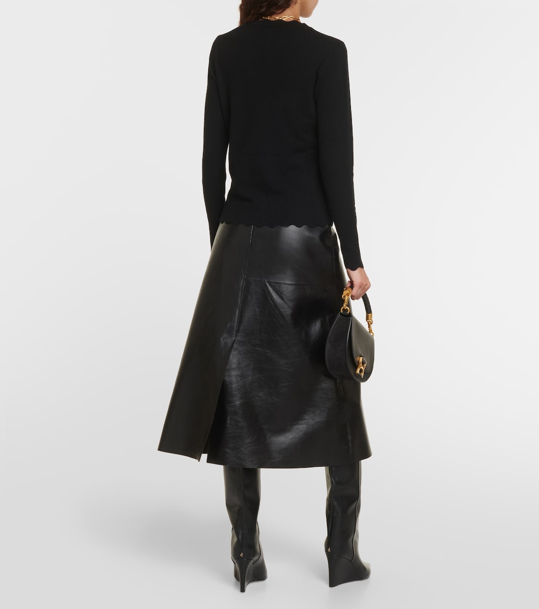 Scalloped wool and cashmere sweater | Jardin des Orangers