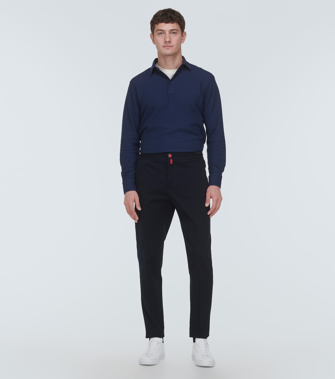 Pantalones rectos de jersey de algodón | Kiton