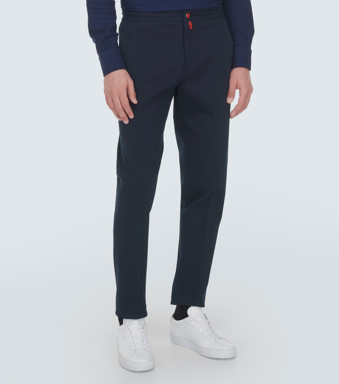 Pantalones rectos de jersey de algodón | Kiton