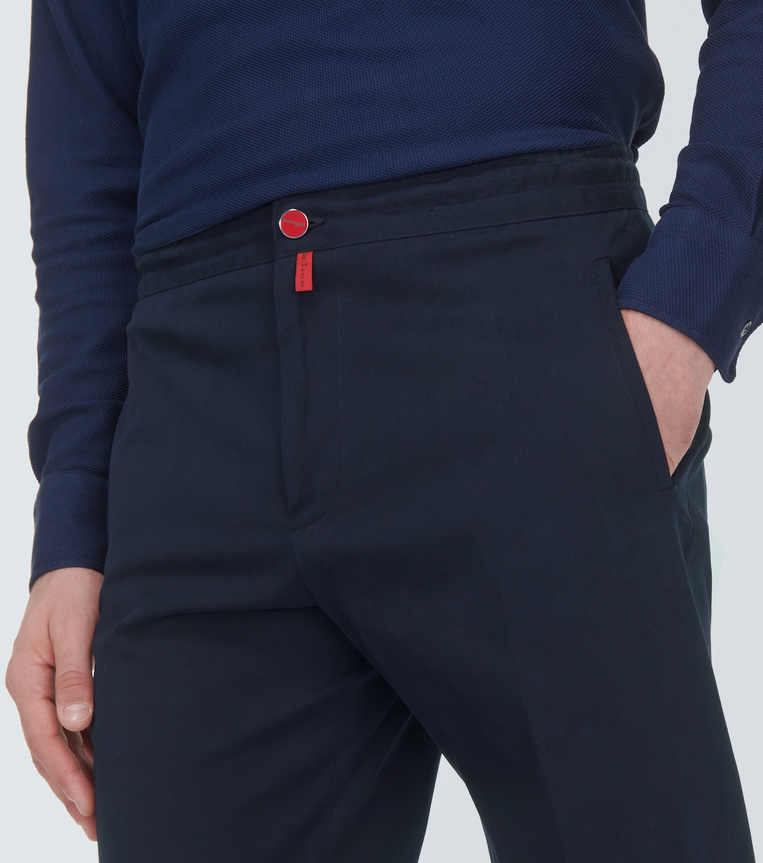 Pantalones rectos de jersey de algodón | Kiton
