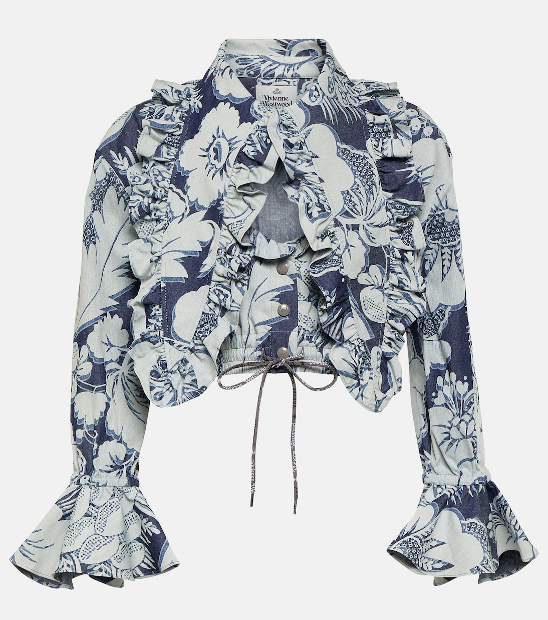 Blusa Heart in cotone con stampa e ruches | Vivienne Westwood