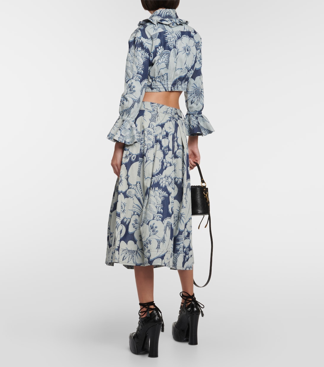 Blusa Heart in cotone con stampa e ruches | Vivienne Westwood