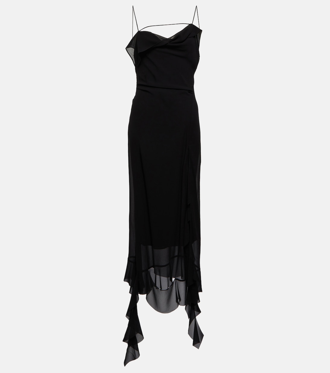 Ruffle-trimmed midi dress | Acne Studios