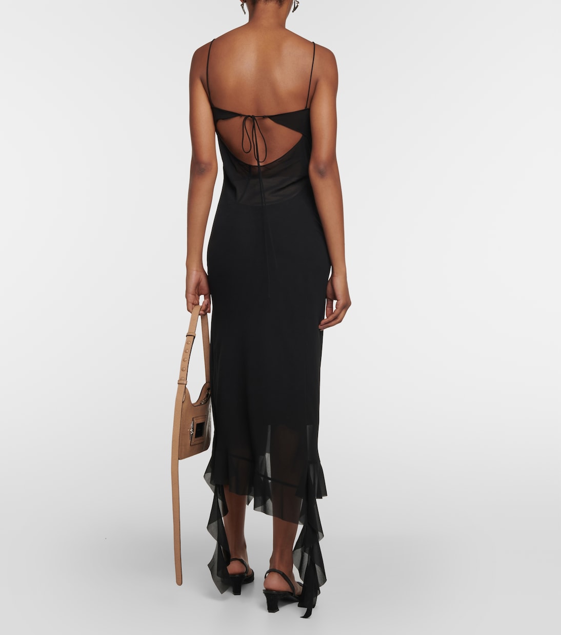 Ruffle-trimmed midi dress | Acne Studios