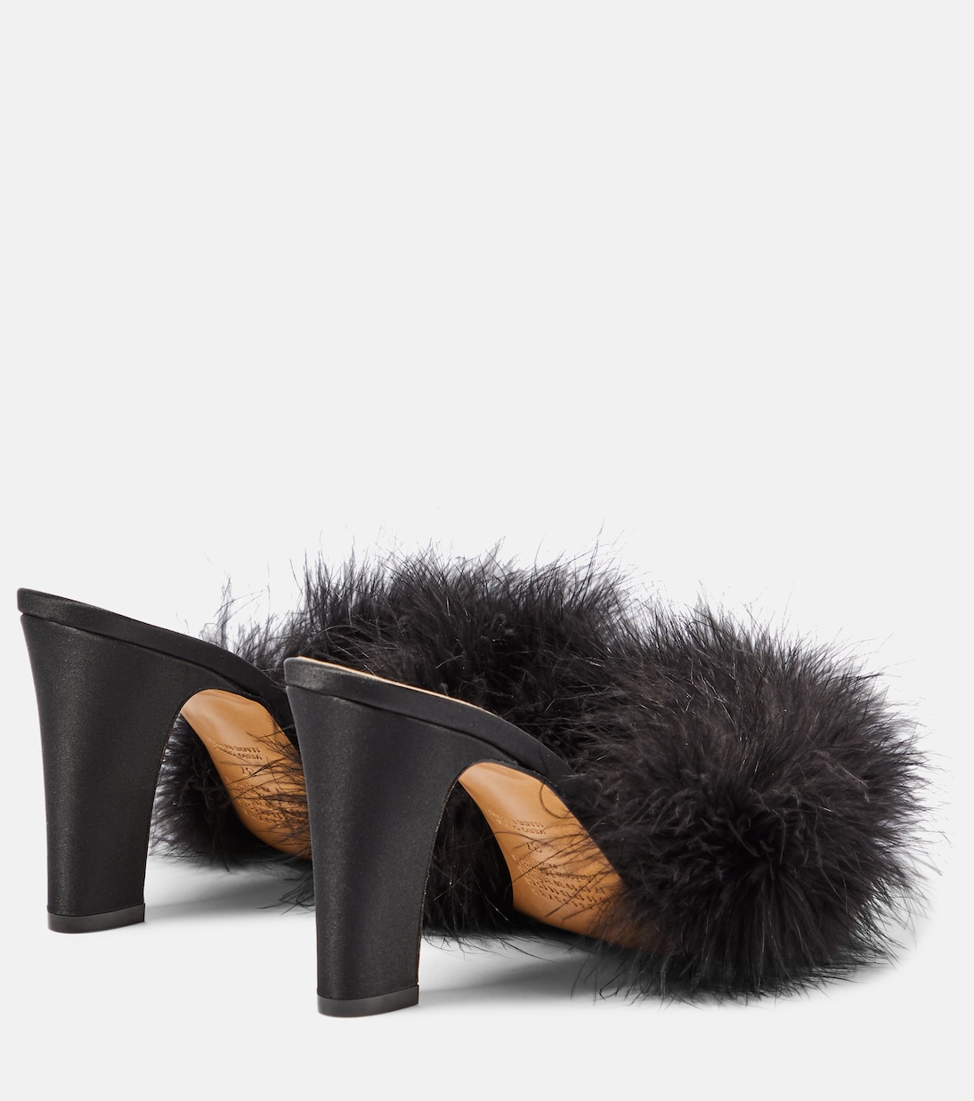 Feather-embellished mules | Maison Margiela