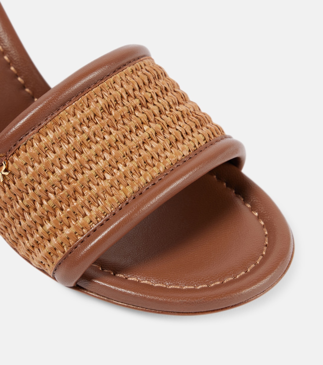 Mules Marbella de rafia con piel | Gianvito Rossi