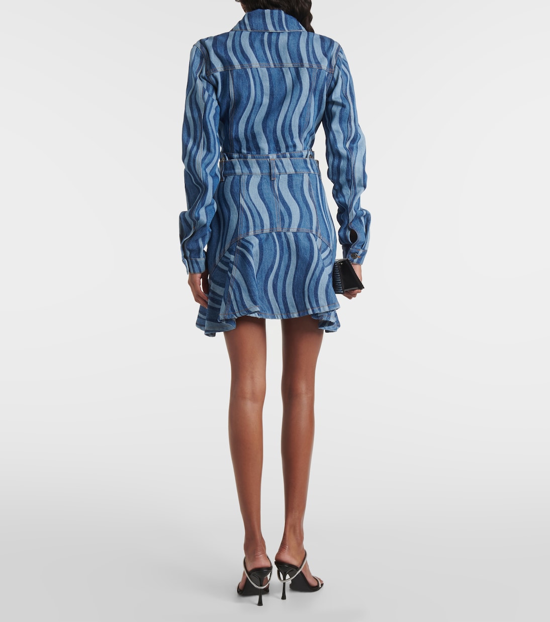 Minifalda Sunray de denim con volantes | Area