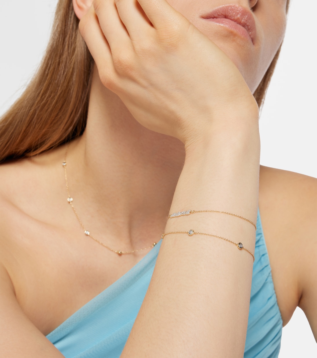 Bracciale in oro 10kt con diamanti 