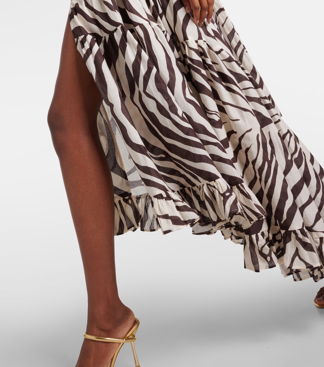Marie Rose zebra-print cotton maxi dress | Alexandra Miro