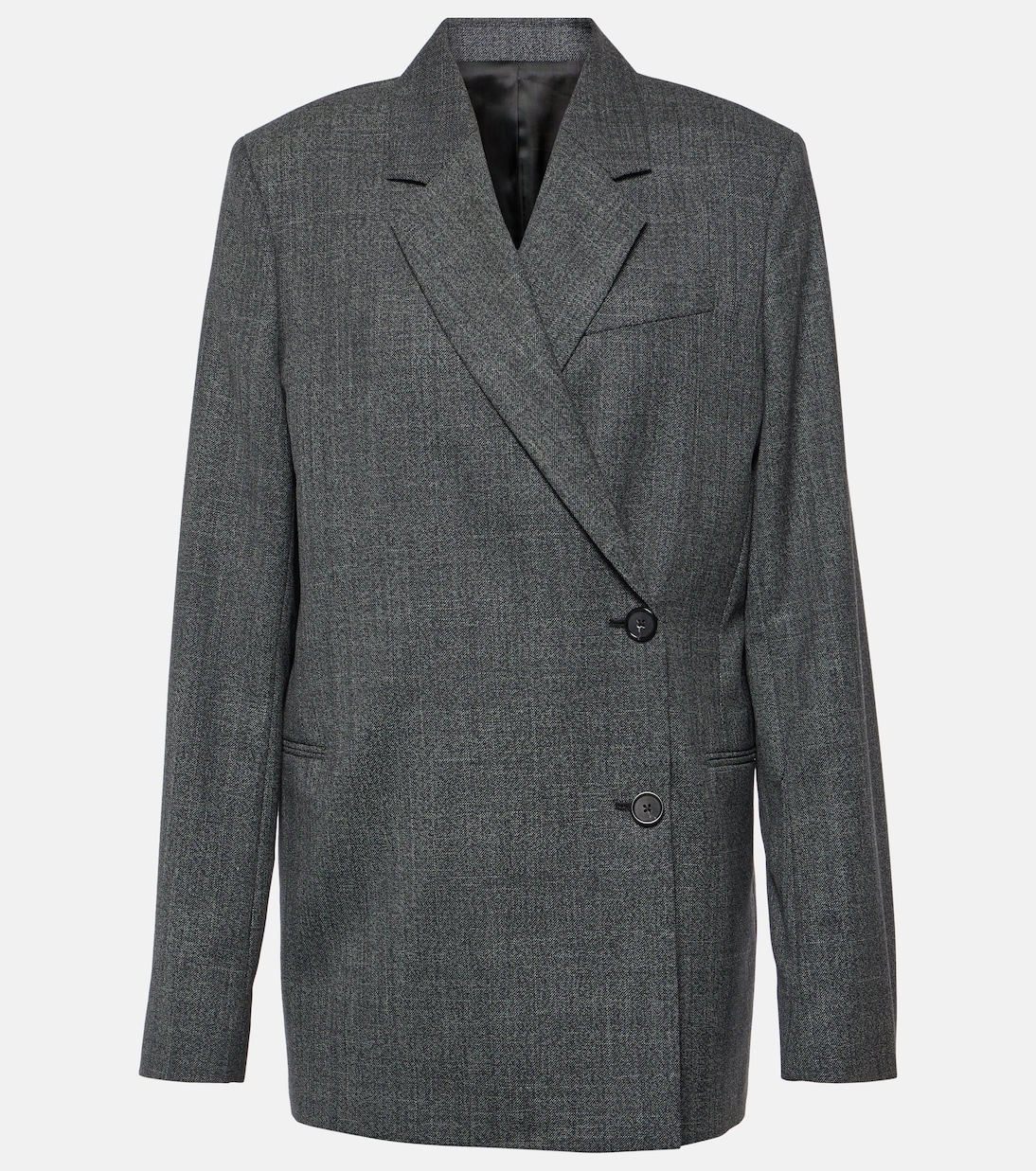 Blazer cruzado de mezcla de lana | Toteme