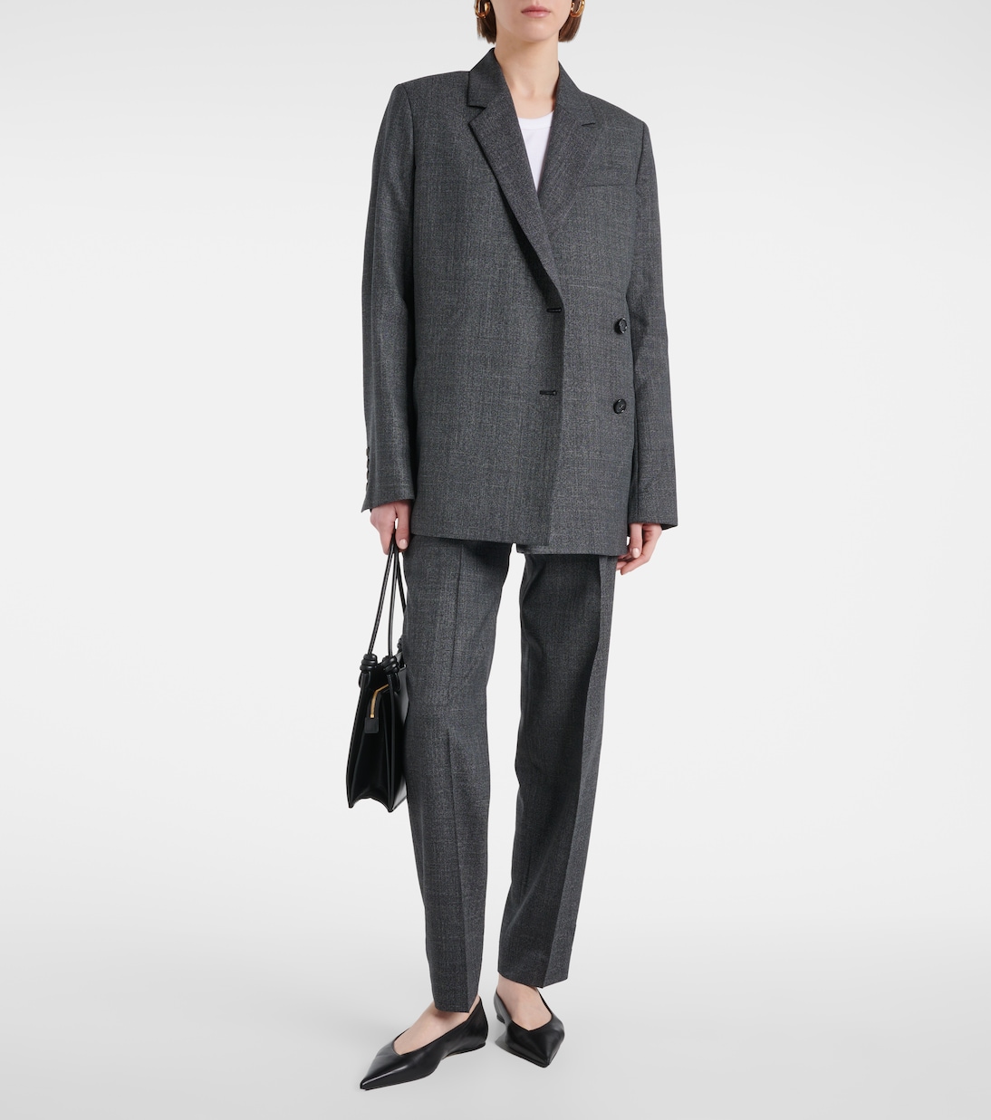 Blazer cruzado de mezcla de lana | Toteme