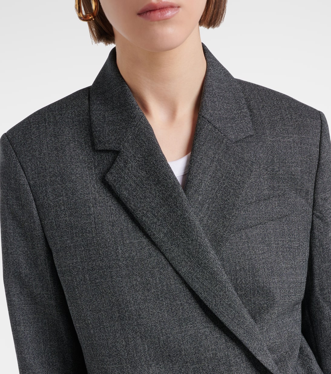 Blazer cruzado de mezcla de lana | Toteme