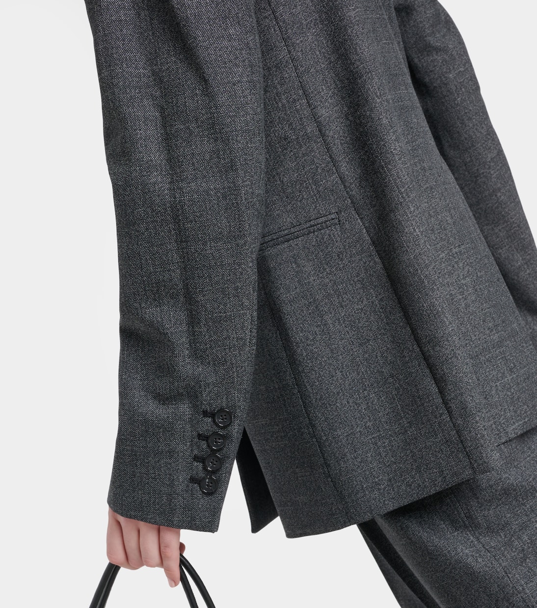 Blazer cruzado de mezcla de lana | Toteme