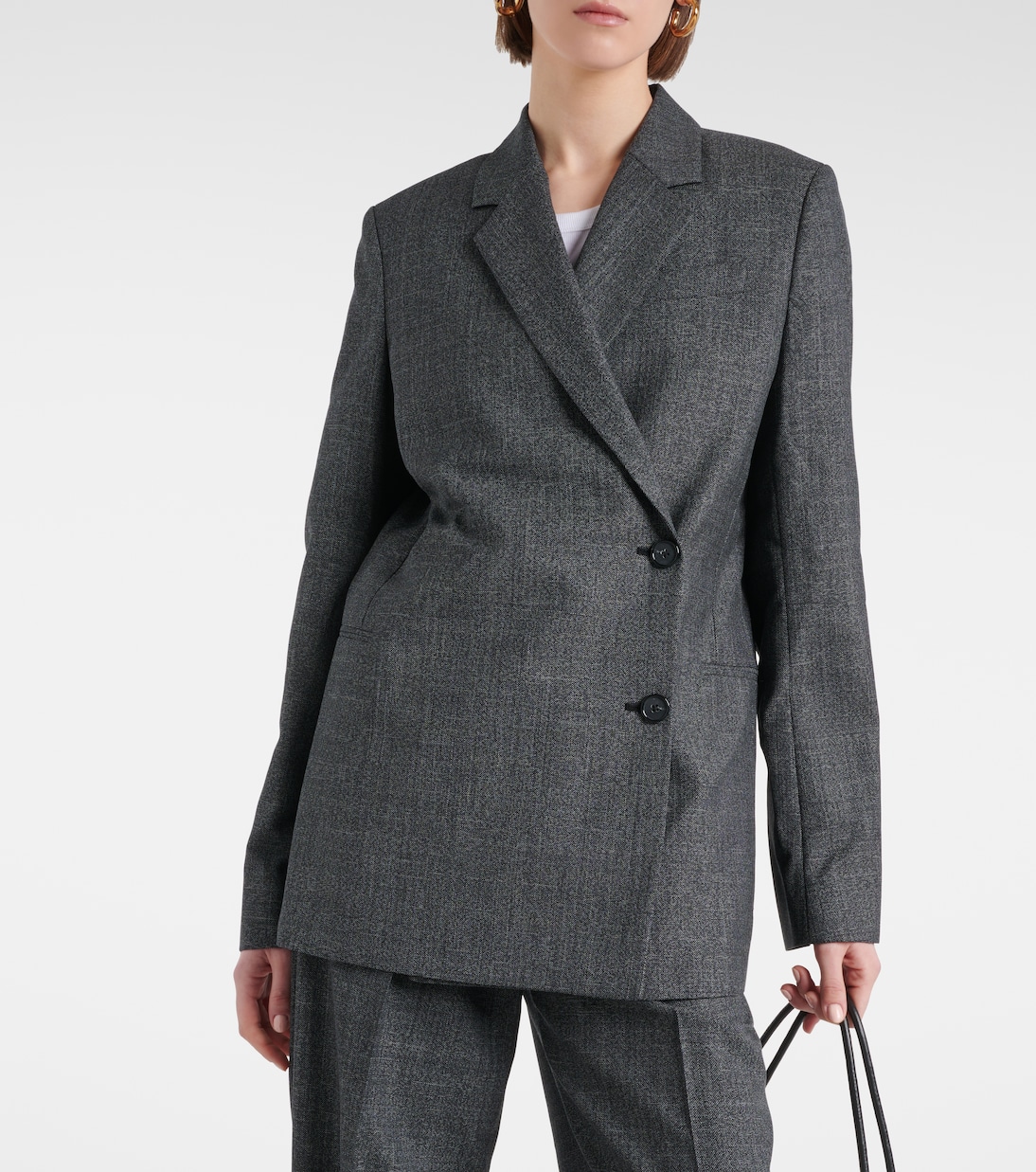Blazer cruzado de mezcla de lana | Toteme