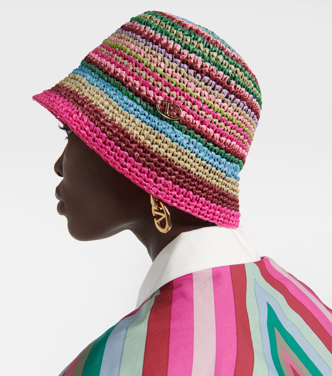 Sombrero de pescador VLogo Signature de croché | Valentino