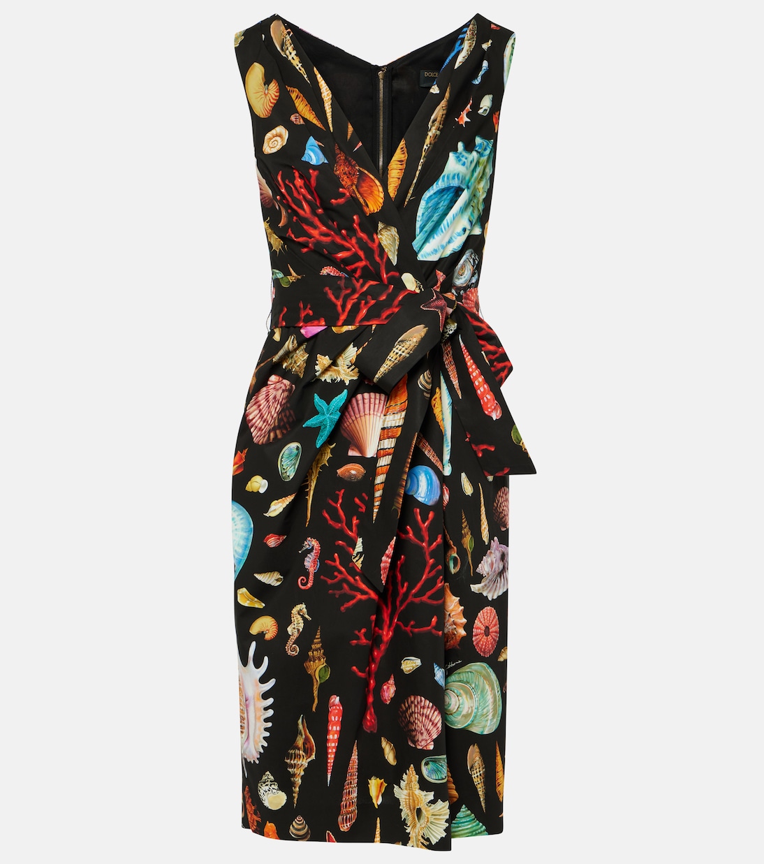 Vestido midi Capri de algodón estampado | Dolce&Gabbana