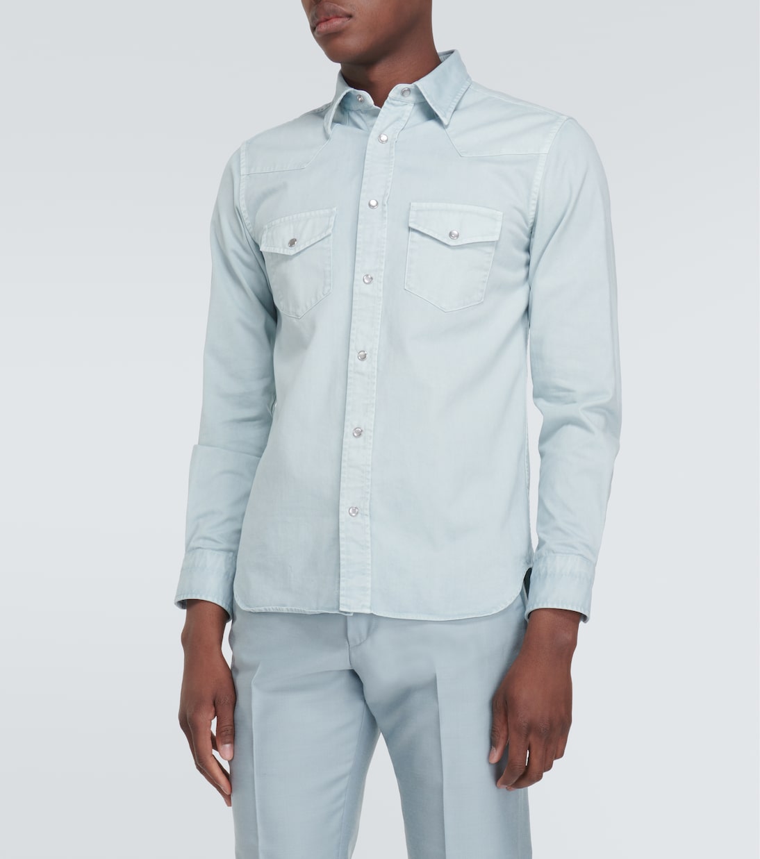 Camisa western de sarga de algodón | Tom Ford