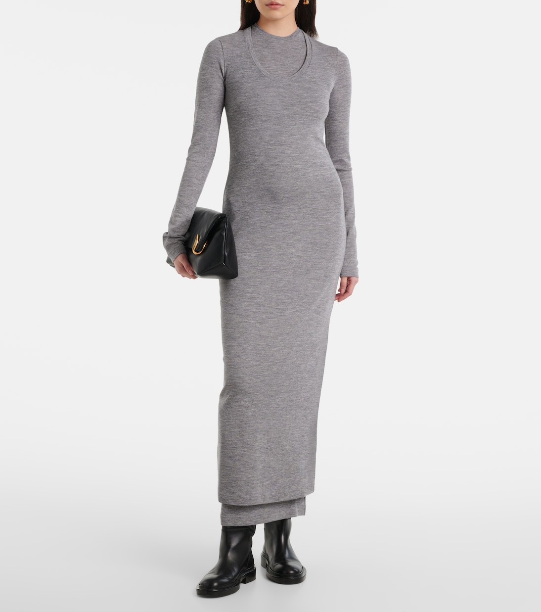 Abito midi in lana vergine | Jil Sander