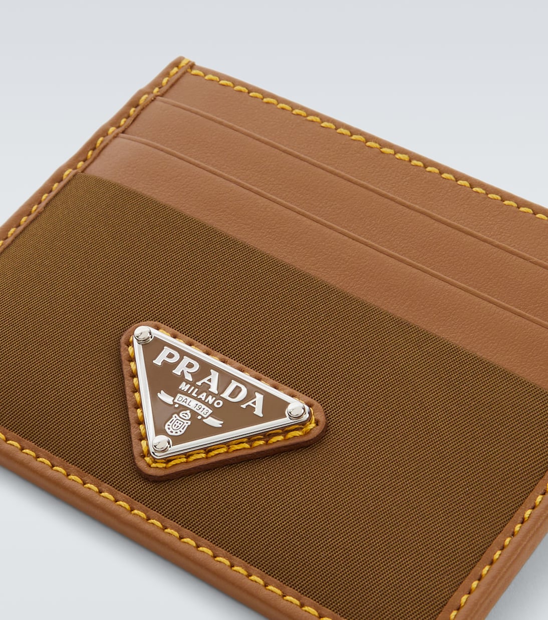 Kartenetui aus Re-Nylon und Leder | Prada