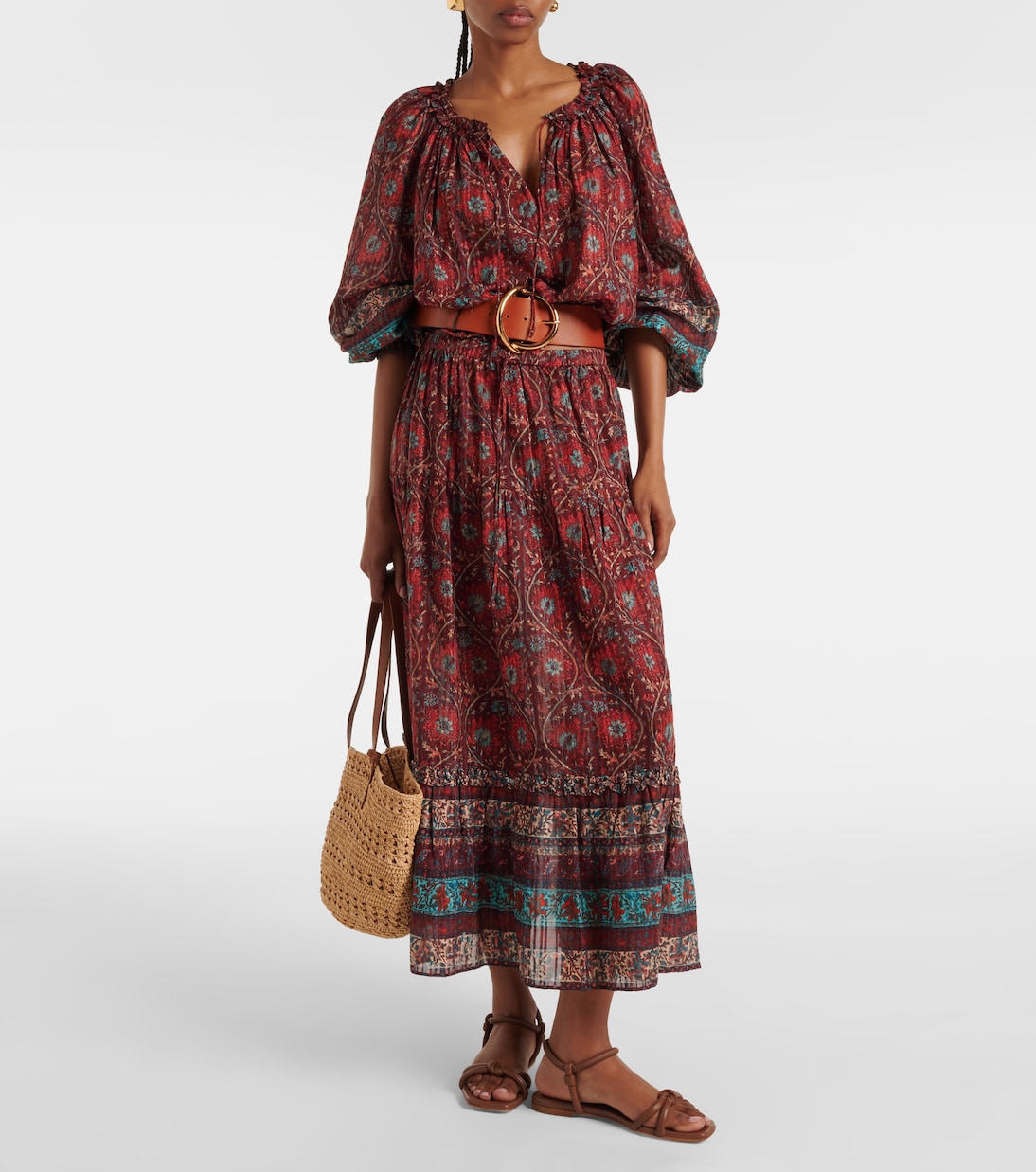 Silva printed cotton-blend blouse | Ulla Johnson