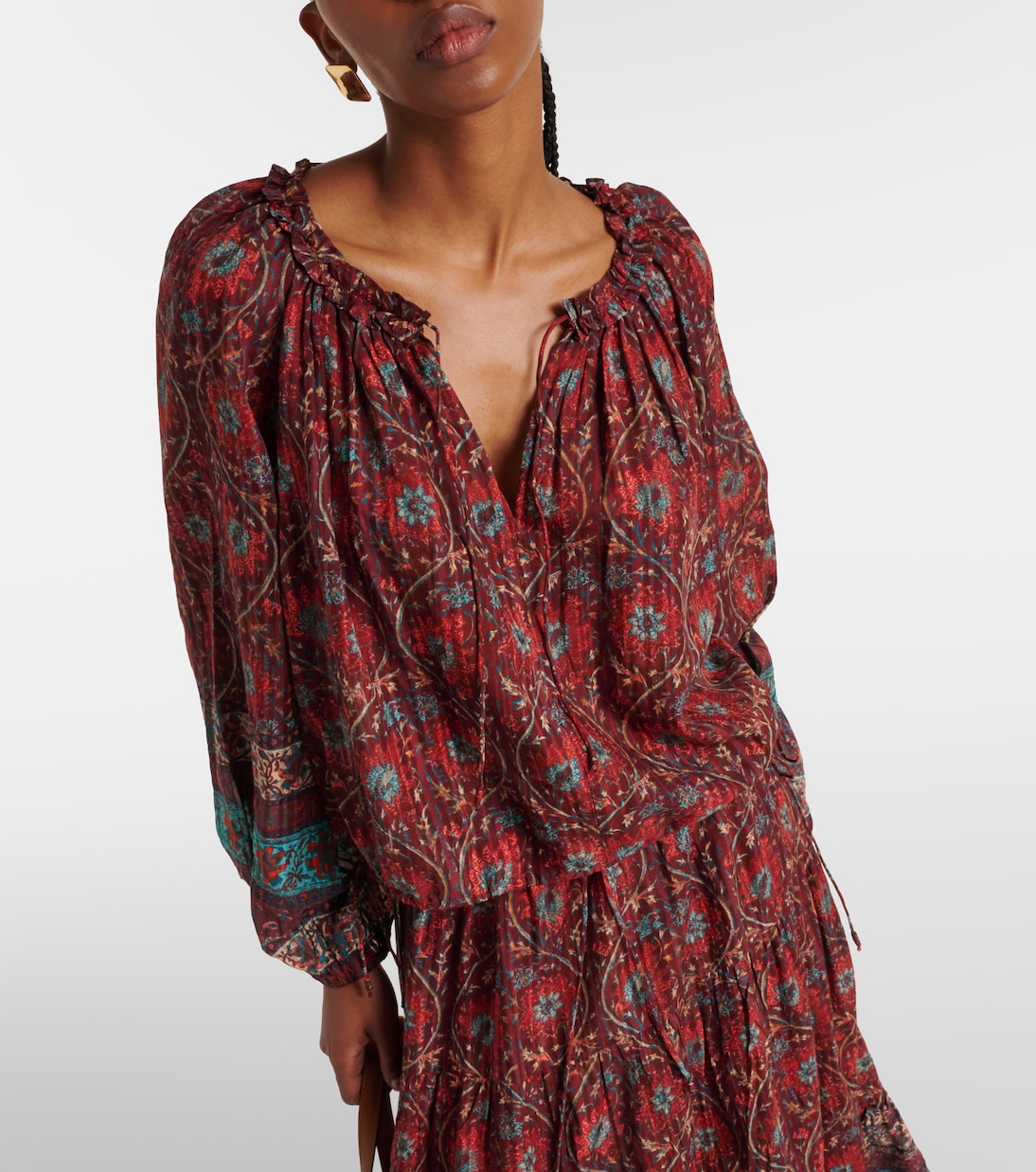 Silva printed cotton-blend blouse | Ulla Johnson