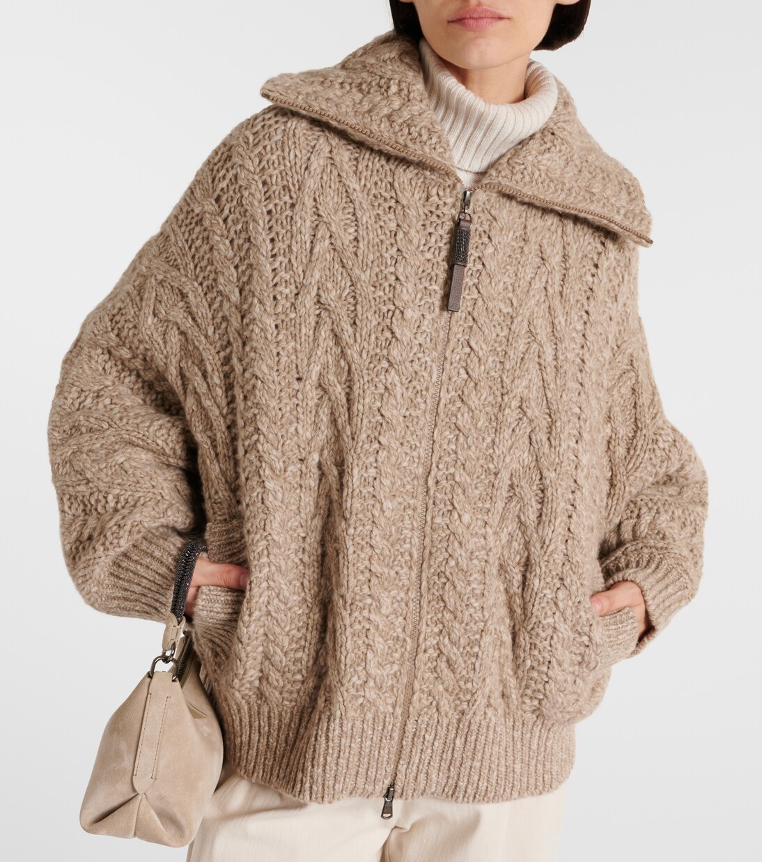 Aran羊毛与羊绒开衫 | Brunello Cucinelli