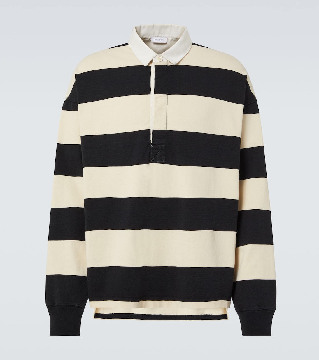 Polo oversize in cotone a righe | McQueen