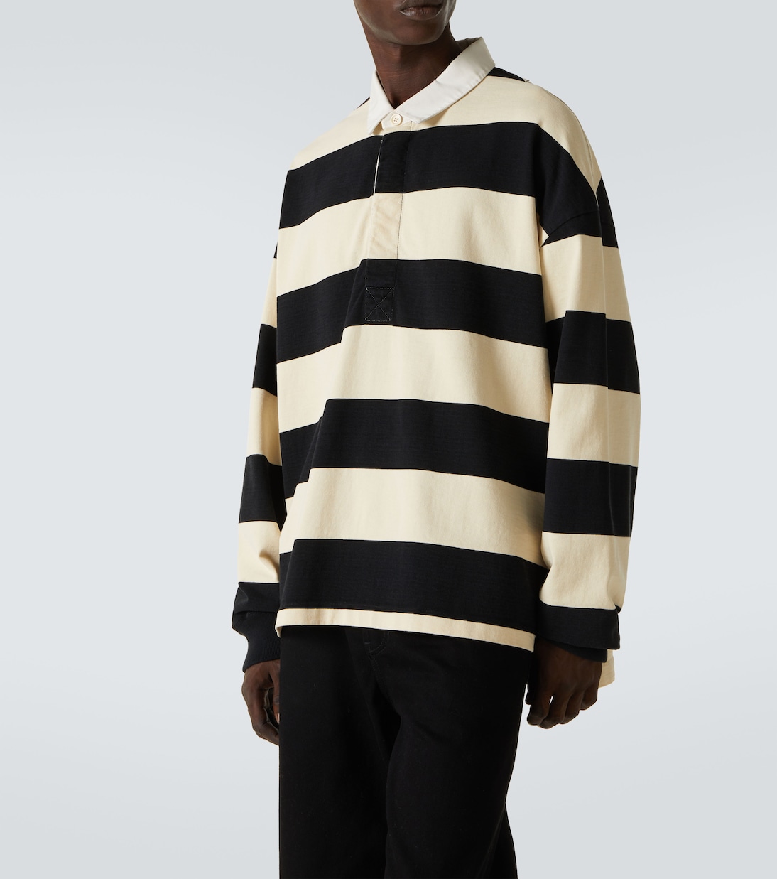 Polo oversize in cotone a righe | McQueen
