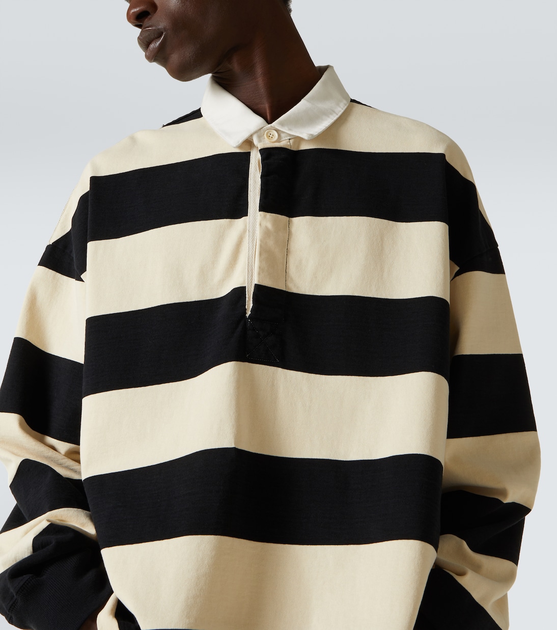 Polo oversize in cotone a righe | McQueen