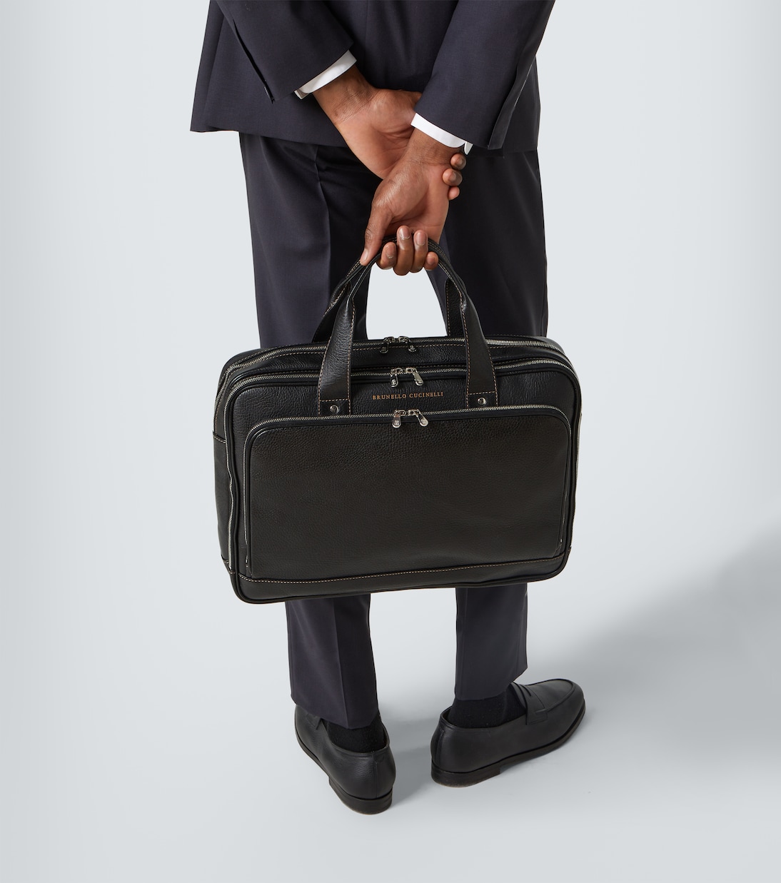 Leather briefcase | Brunello Cucinelli