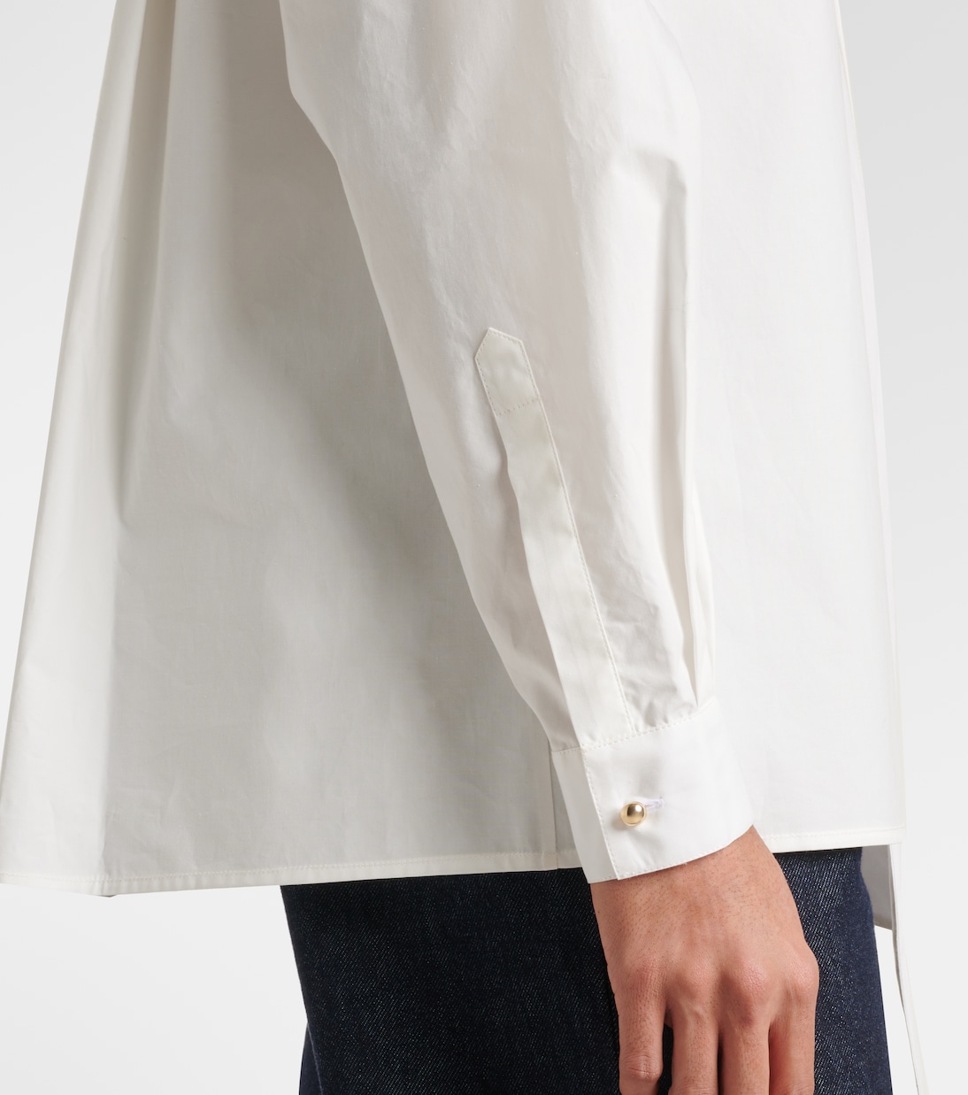Camicia in popeline di cotone con applicazioni floreali | Elie Saab