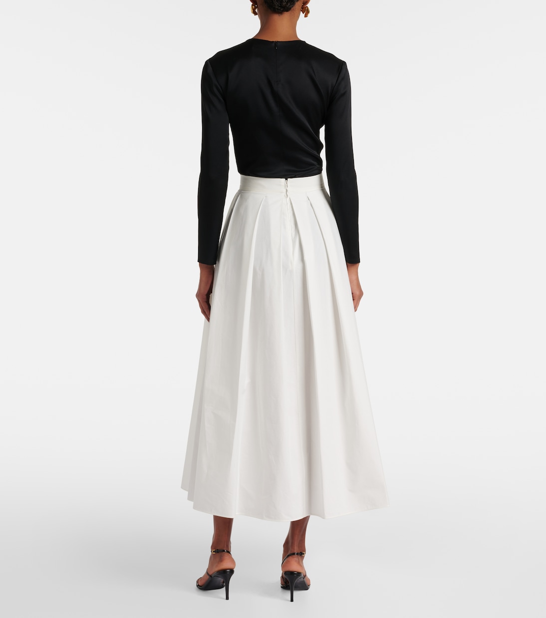 Gonna midi in popeline di cotone | Elie Saab