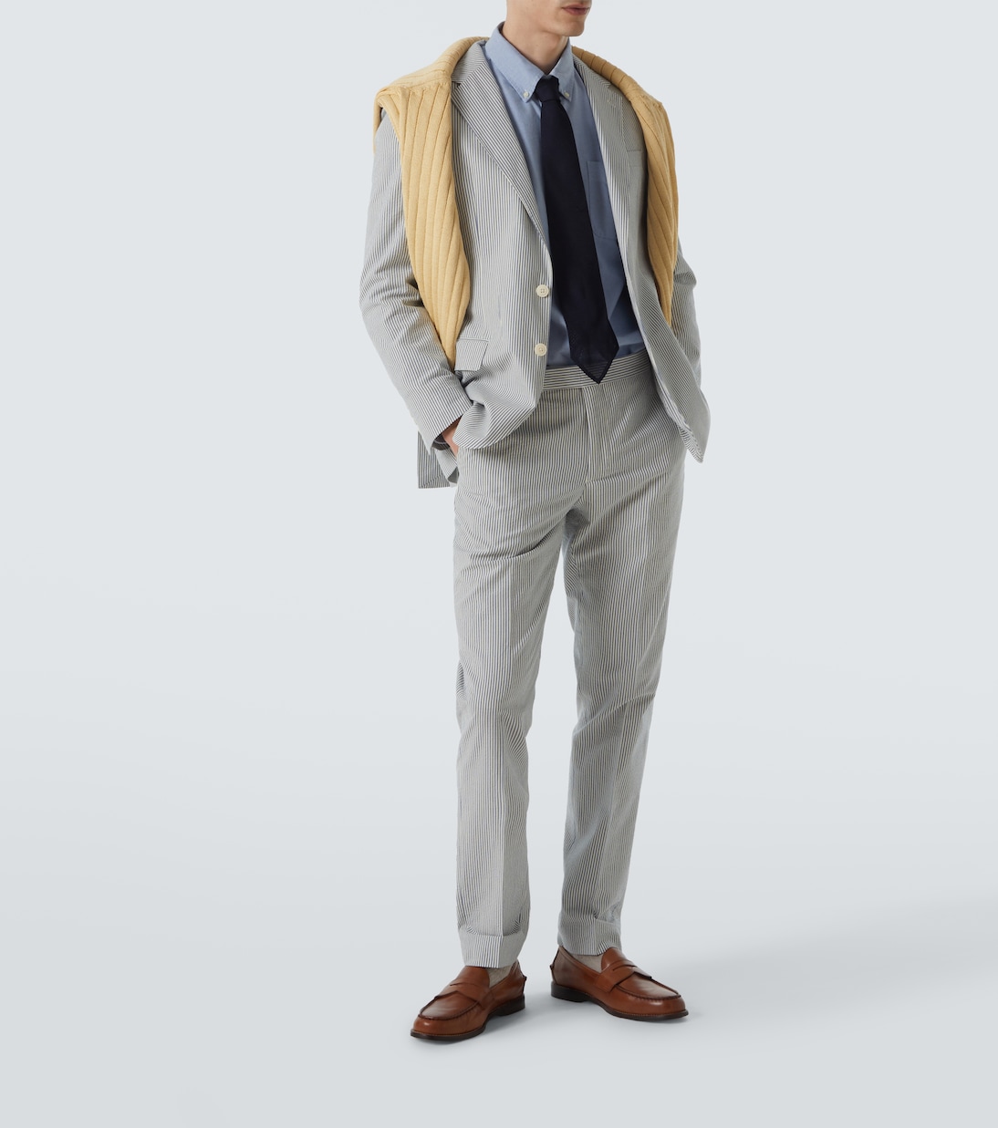 Pantalon de costume rayé en coton | Polo Ralph Lauren