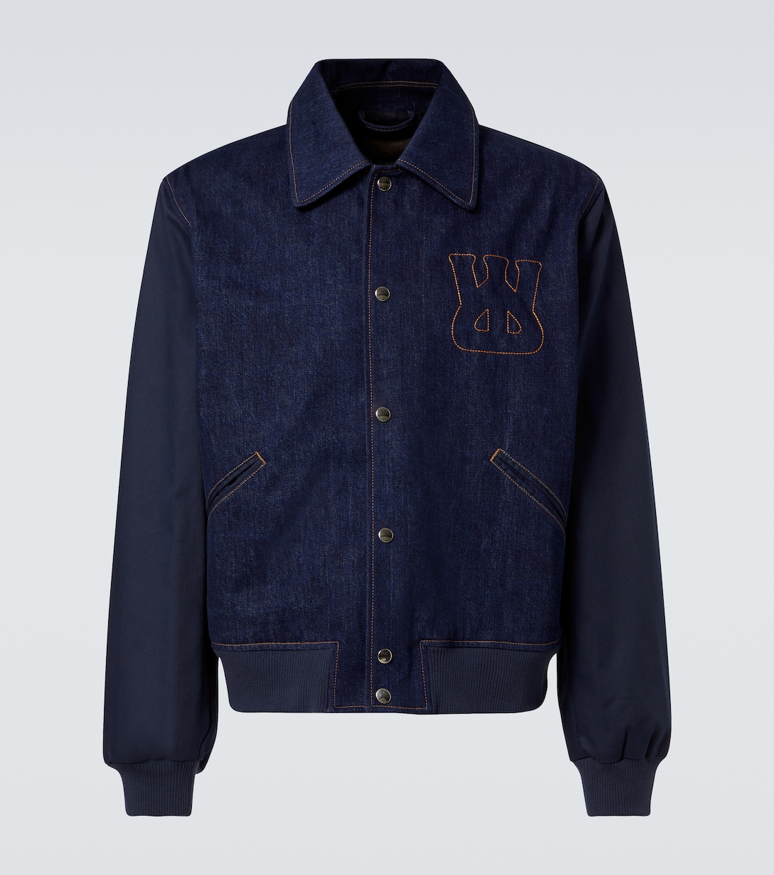 Logo embroidered denim jacket | Wales Bonner