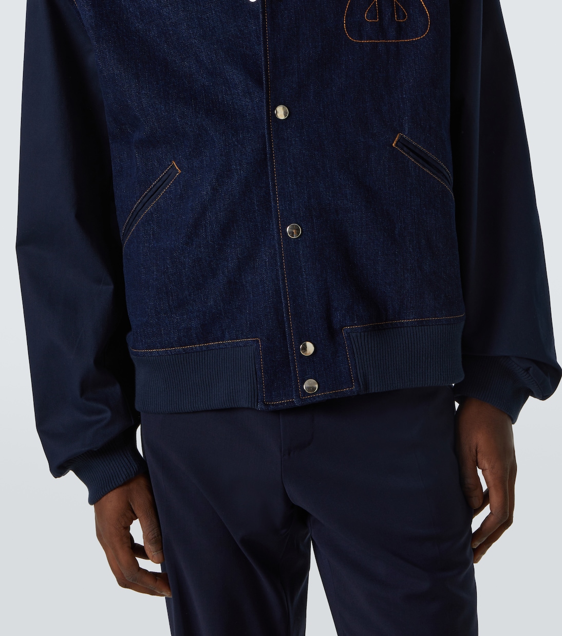 Logo embroidered denim jacket | Wales Bonner