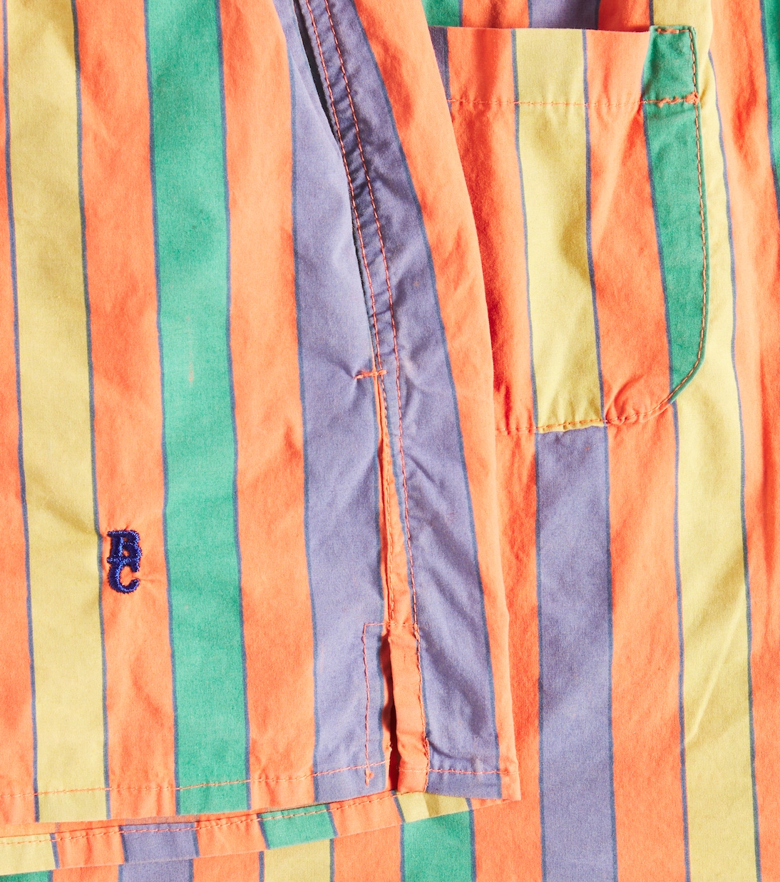 Striped cotton-blend shorts | Bobo Choses