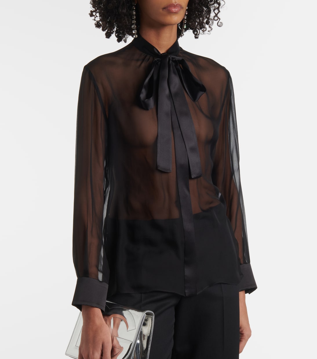 Schluppenbluse aus Seidenchiffon | Dolce&Gabbana